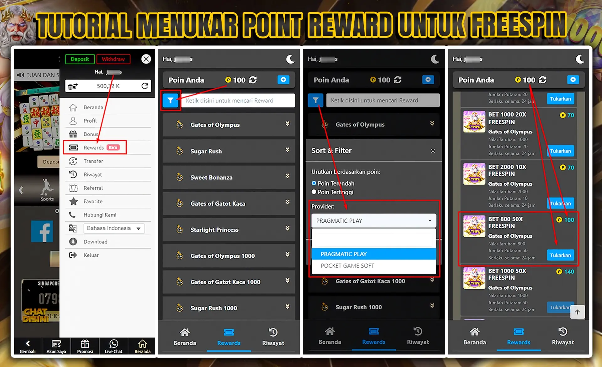REWARD POINT MATAHARI88